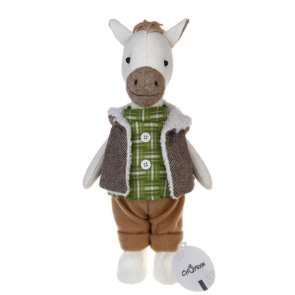 СНОУ БУМ Сувенир Конь в шубе 13x12x30 см, полиэстер, 26-687 - #6