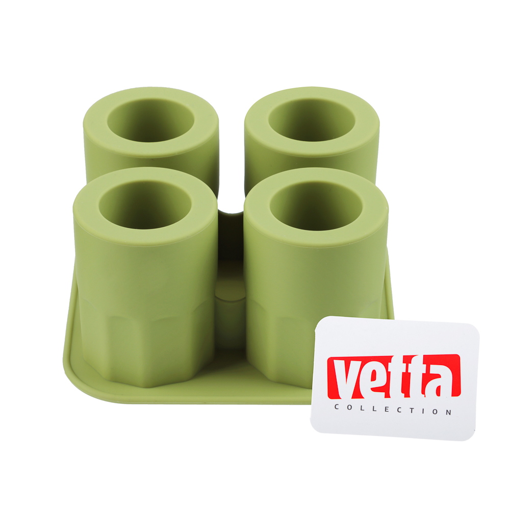 VETTA Форма силиконовая для льда 4 ячейки 12,5х12,5х7см, "Рюмка", 3 цвета - #7