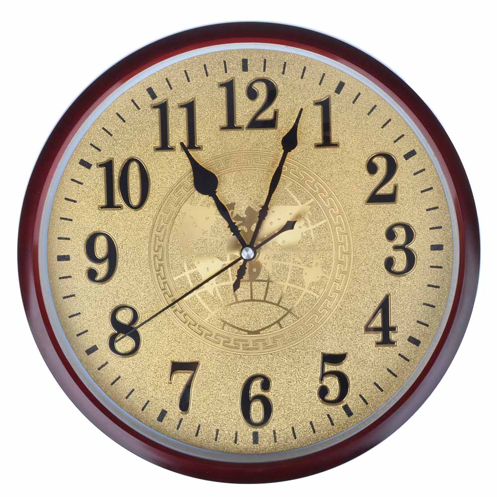 Часы настенные LADECOR CHRONO , "серебро/золото"  d29,5см, пластик, плавный ход, 1хАА, 2 цвета - #2