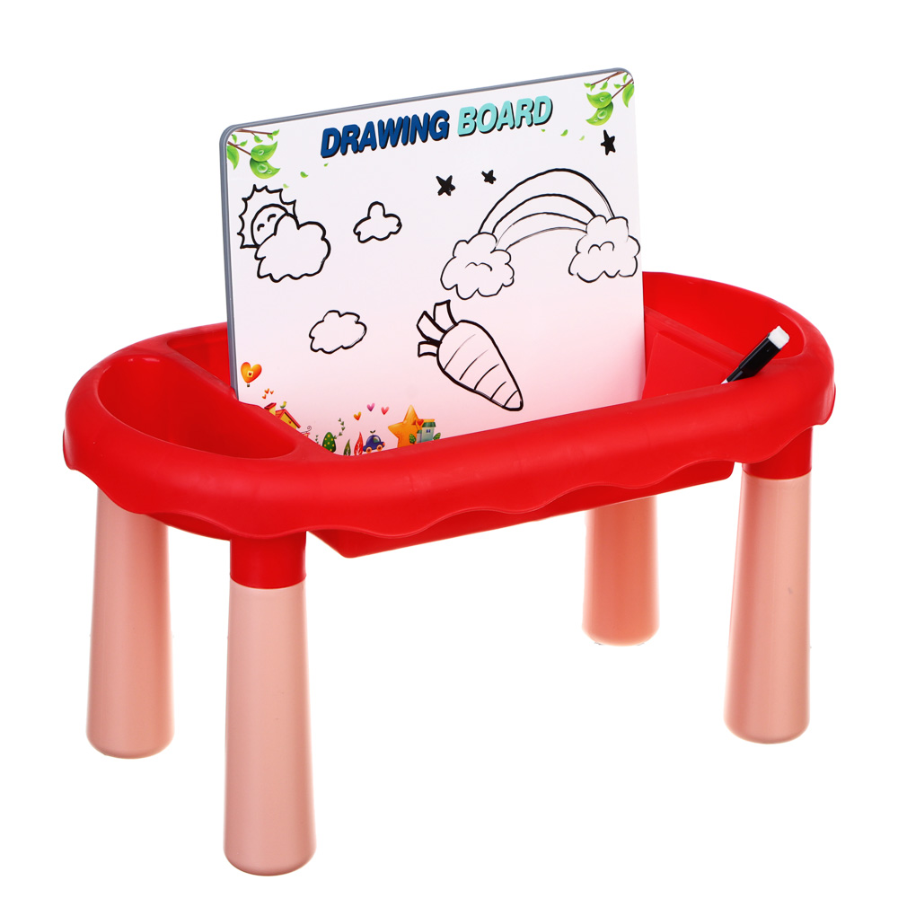 FLOMIK Стол для творчества 2 в 1, рисование и конструктор, детали и наклейки в комплекте, 2 цвета - #3