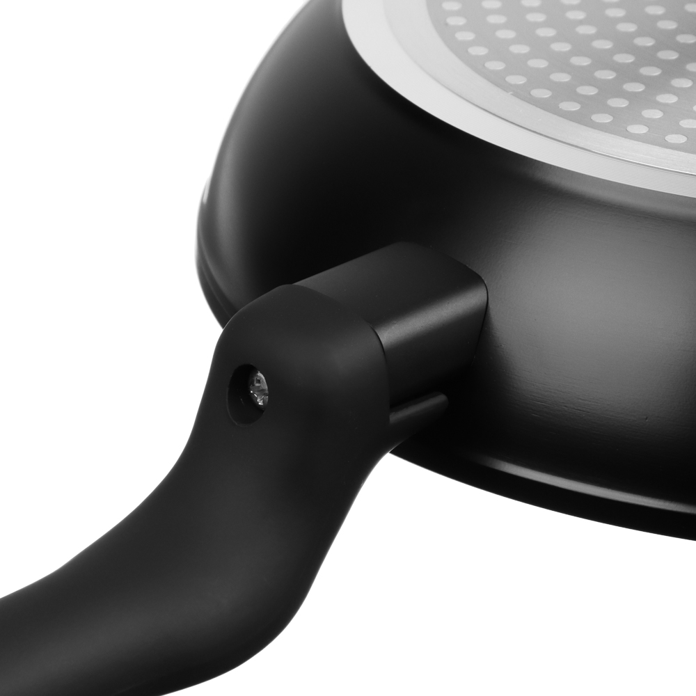 SATOSHI Стоун Сковорода литая с крышкой d26см, антипригарное покрытие мрамор, индукция - #8