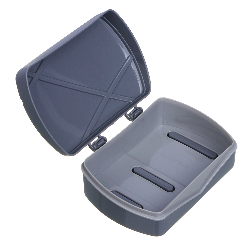 VETTA Мыльница, пластик, 13,5х9х5 см, серый - #3