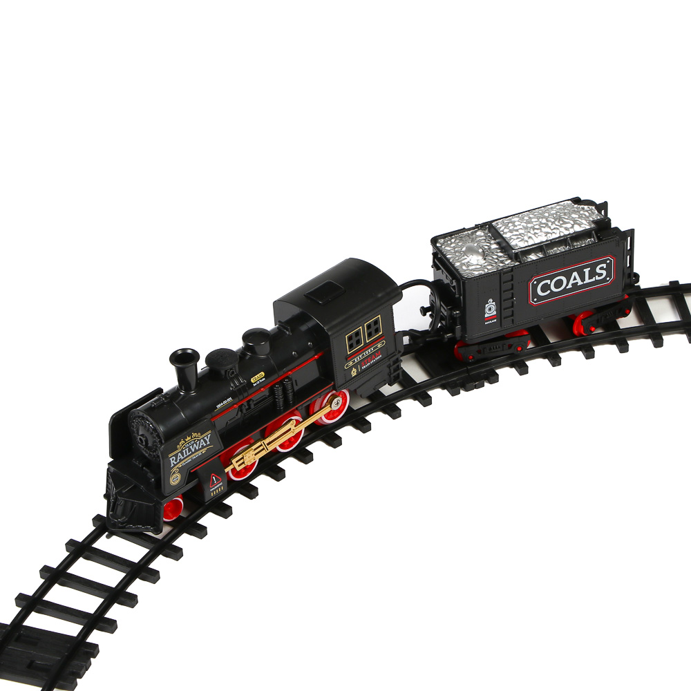 ИГРОЛЕНД Электрическая железная дорога, свет, звук, пар, АКБ, USB, ABS, PP, 36,5х5,5х26,5 см - #6