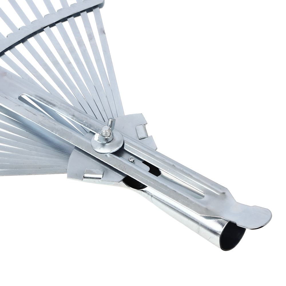 INBLOOM Грабли веерные раздвижные, 22 зуба, 38x40см, оцинкованная сталь - #4
