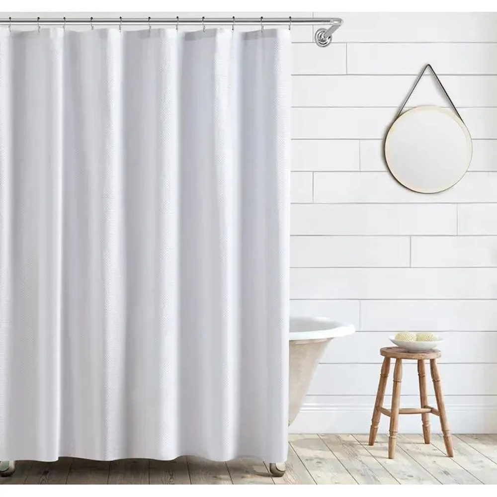 Штора для ванной 180Х200см EMBO, белый, полиэстер, SWC-95-63-WHT - #7