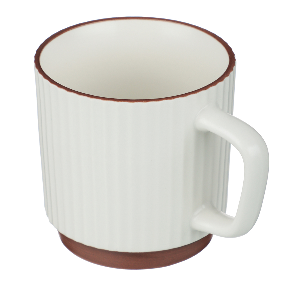 Кружка Лусия тм MILLIMI, 240мл, фарфор, кремовый - #3