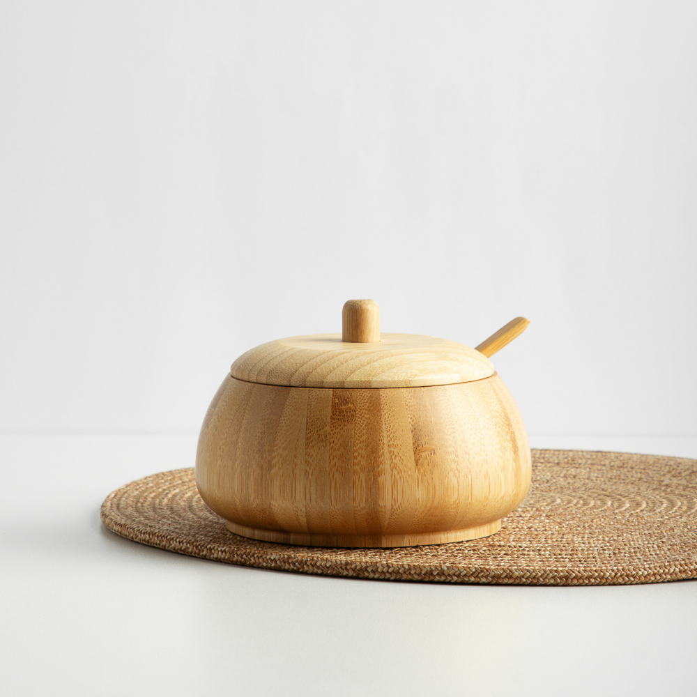 SATOSHI Банка для специй с крышкой и ложкой, бамбук, 13.5х9см - #10