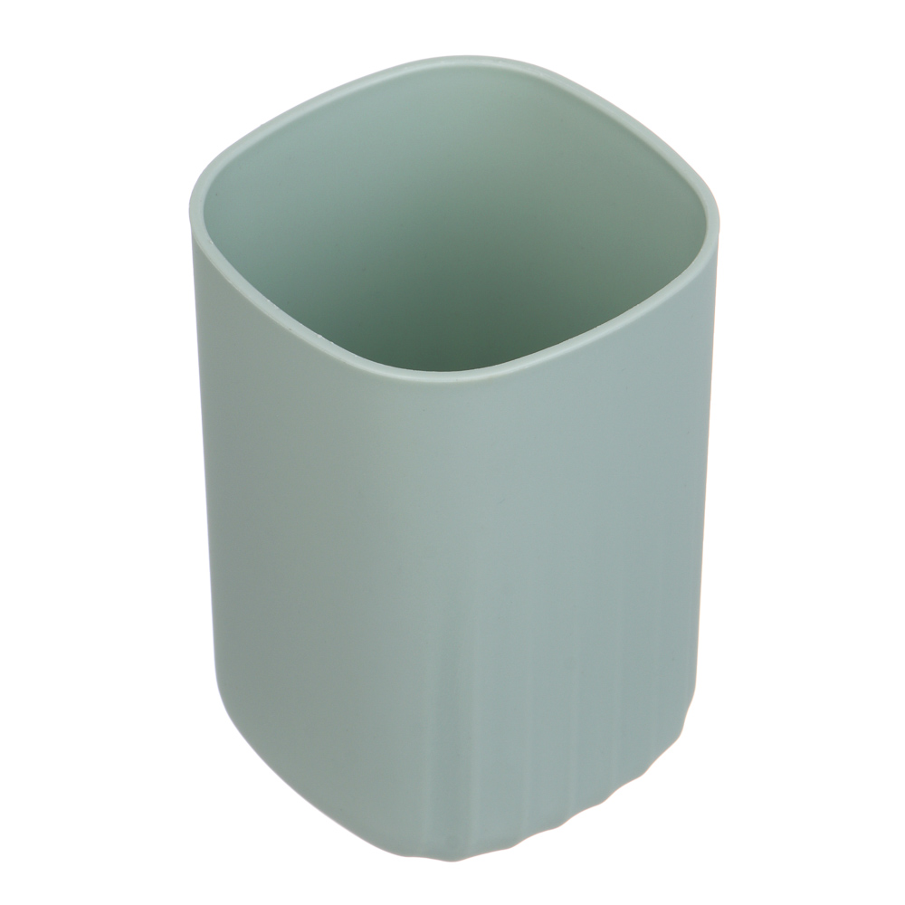 Стакан для ванной комнаты тм VETTA Сидней, пластик, PP, оливковый 7x10см - #4