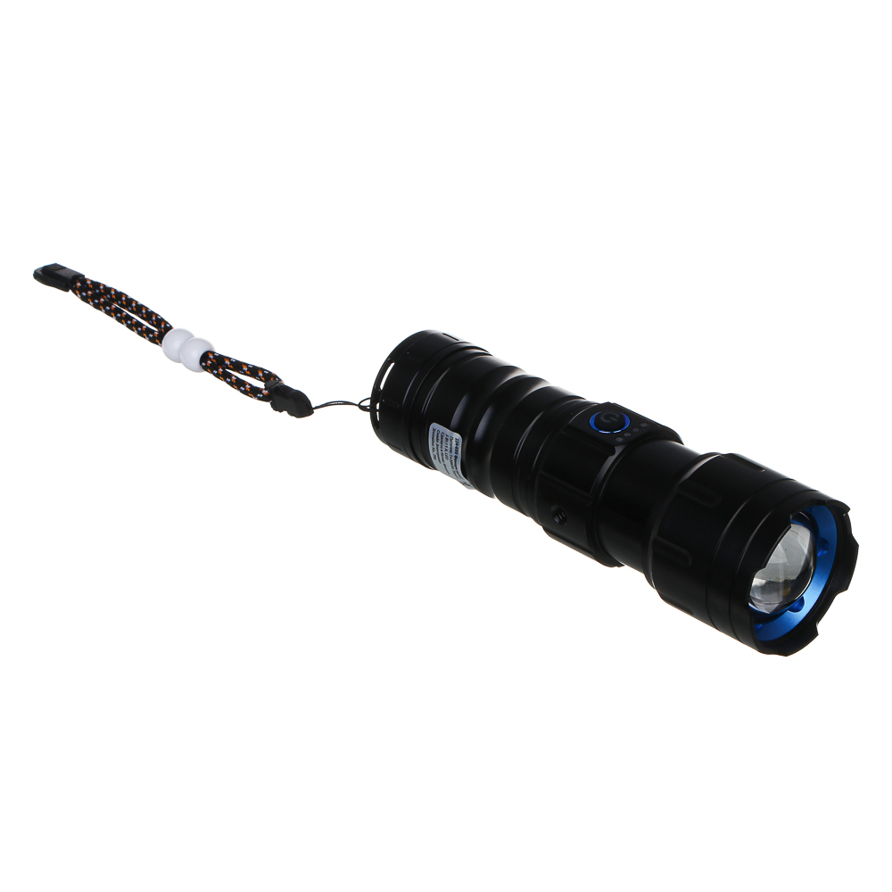 Фонарь ручной, LED, 5 реж, 55х157мм, алюм, съем аккум. 1х38650, фокус, 5 линз, дальн 800 м, 1380 лм - #3