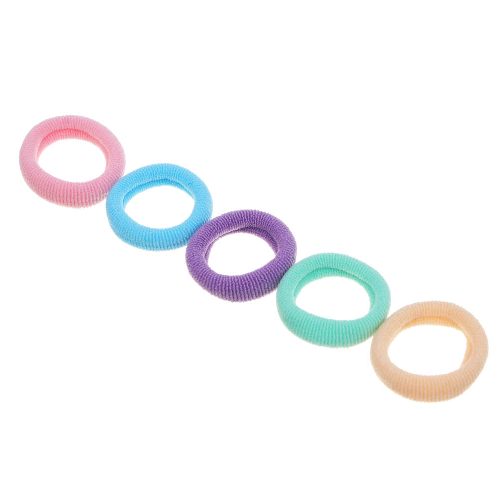 Резинки для волос ЮНИLOOK 40шт, d2см, полиэстер, 5 цветов, ACS-89 - #3