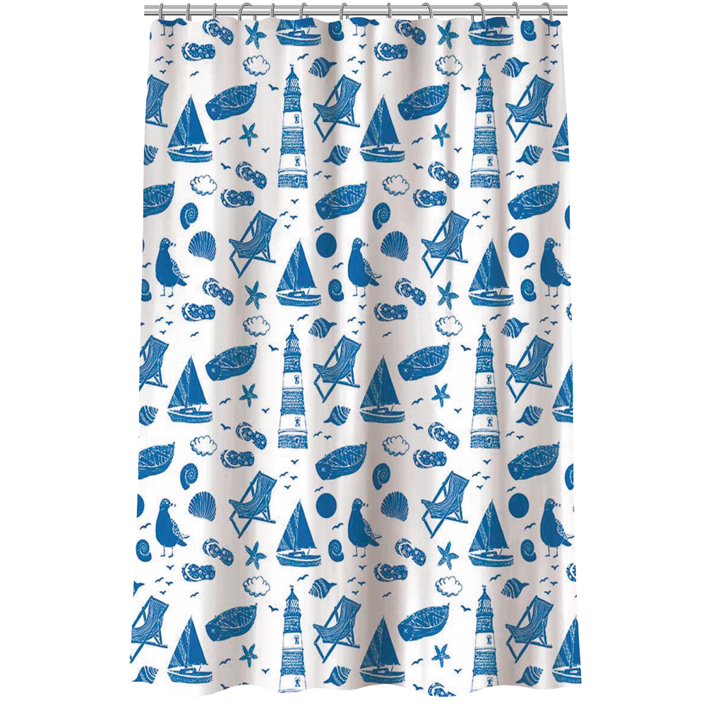VETTA Шторка для ванной, полиэстер, 180x180см, "Морской бриз", 4 дизайна - #3