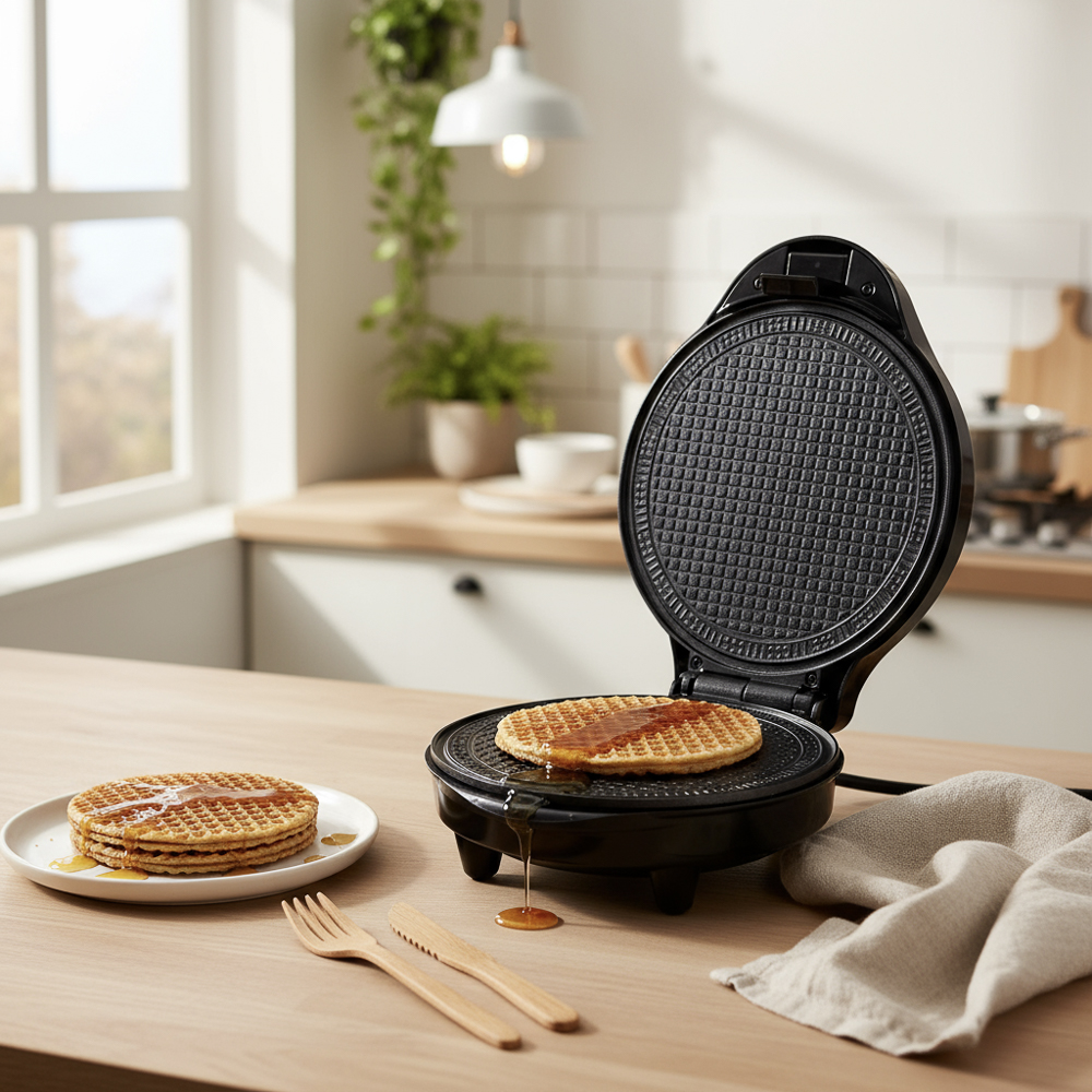 LEBEN Вафельница для тонкой вафли, 1000вт, 220в - #12