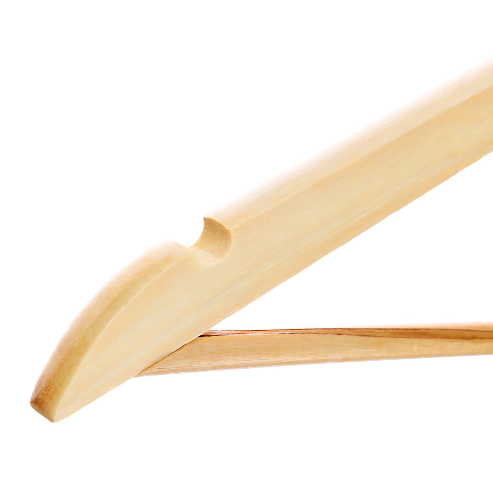 Вешалка для одежды тм VETTA, 45см, деревянная, хром, цвет светлое дерево - #3