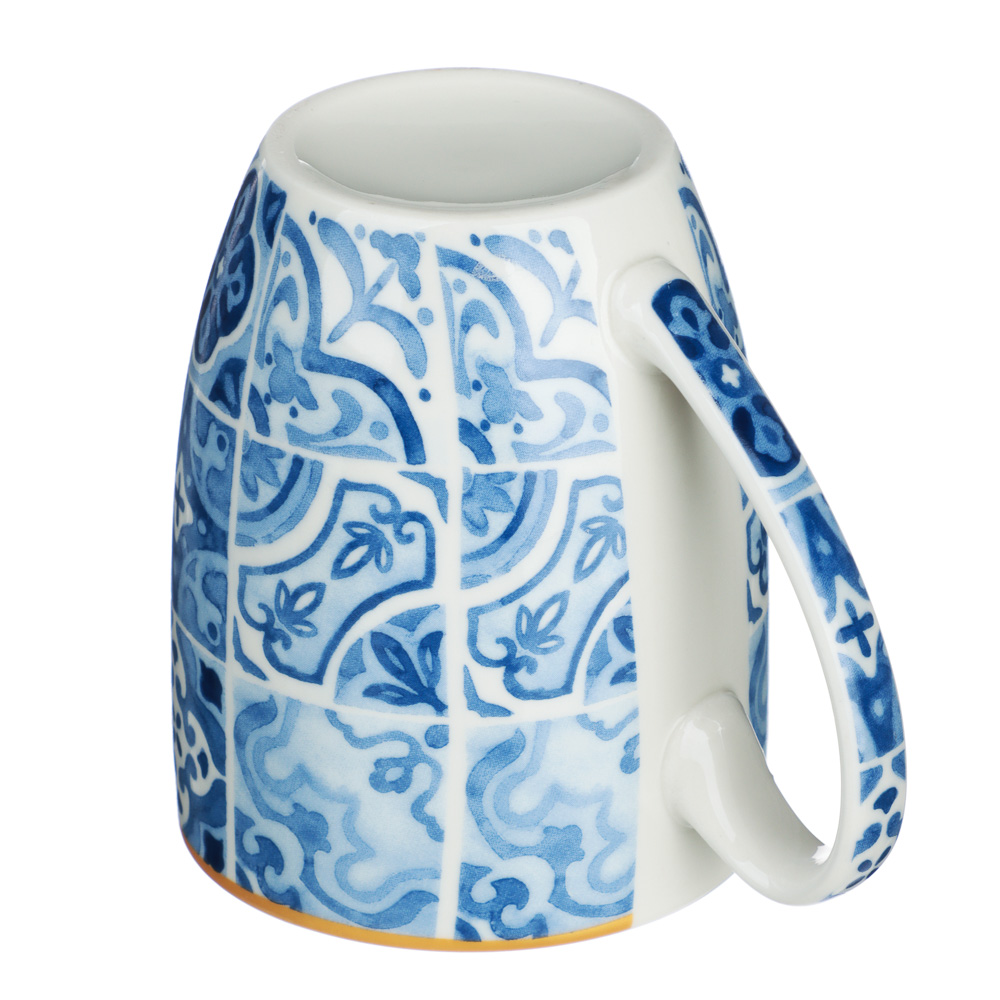 MILLIMI Кружка Голубая мозаика, 350мл, фарфор, 4 дизайна - #5