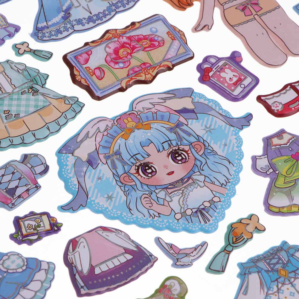 Набор для творчества с наклейками бумага, PP, PVC, 20х30см, 6 дизайнов - #8