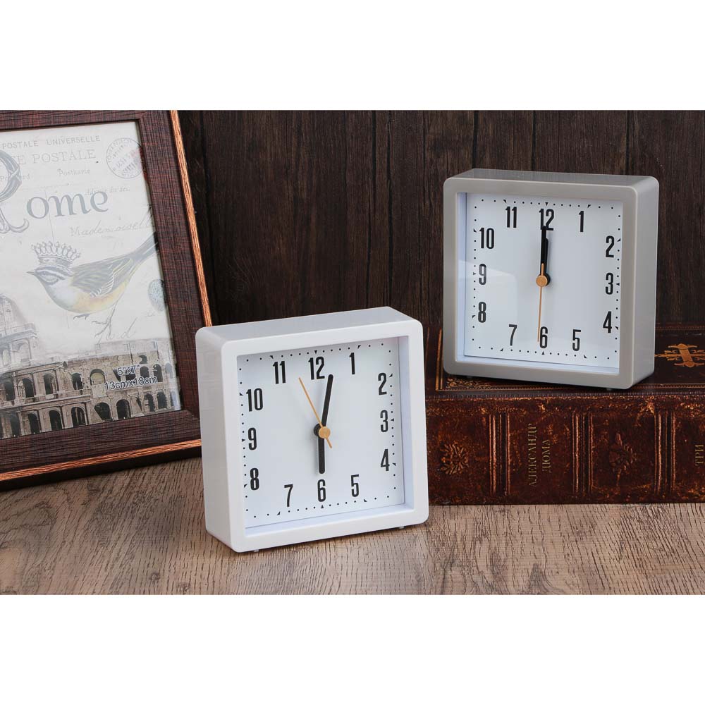 LADECOR CHRONO Будильник, 10,9x10,9x4 см, пластик, 1хАА, 2 дизайна - #7