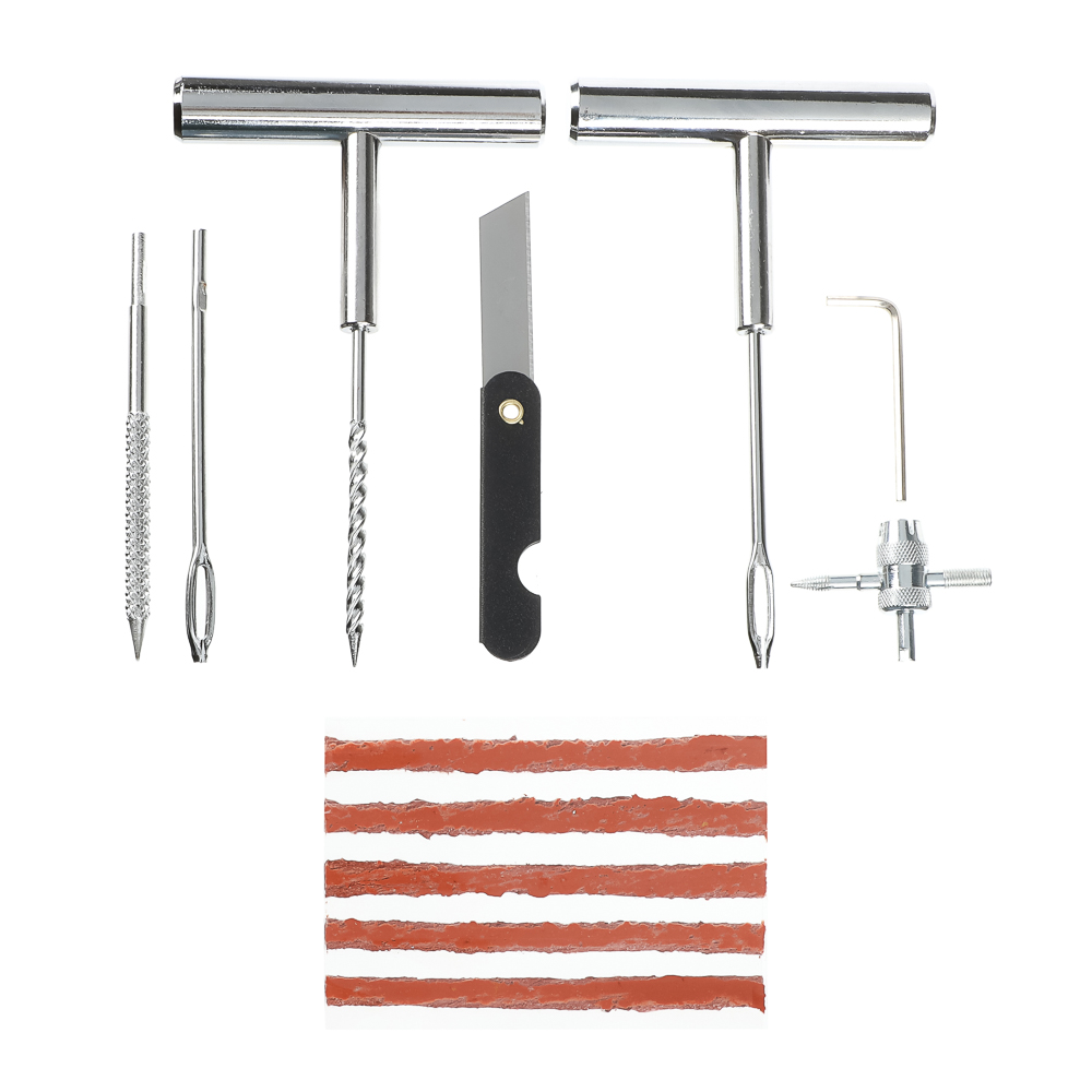 ЕРМАК Набор для ремонта бескамерных шин в кейсе 12 предметов - #3