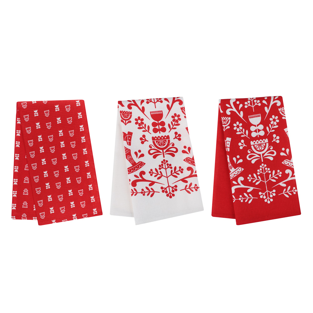PROVANCE Красный конь Полотенце кухонное в наборе 3шт, 45х60см, 100% хлопок - #1