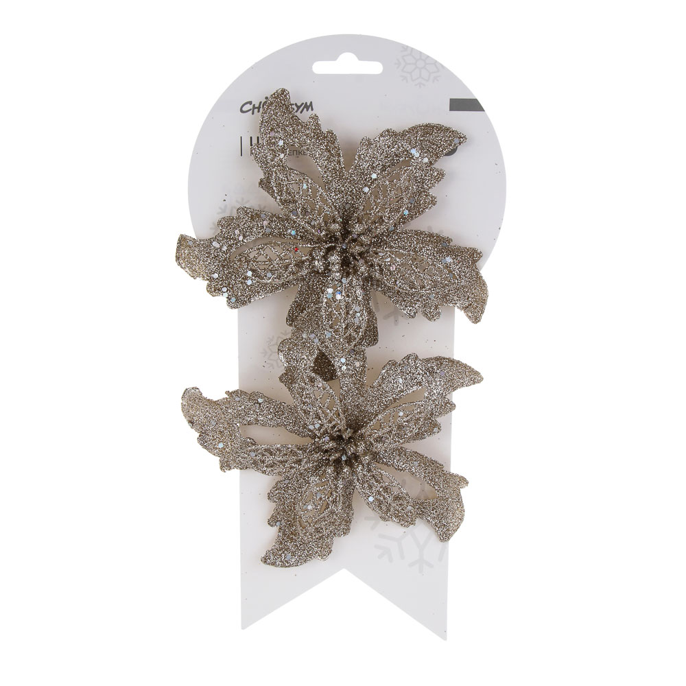 СНОУ БУМ Цветы на прищепке 13x13 см, 2 шт - #5