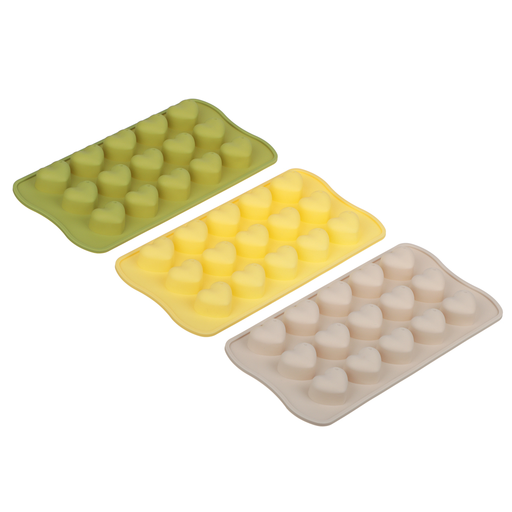 VETTA Форма силиконовая для шоколада и льда 15 ячеек, 21x10x1,6см "Конфета", 3 цвета - #1