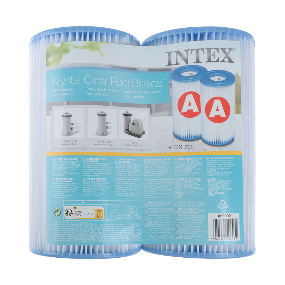 Катриджи типа a для бассейна 2 шт. INTEX 29002 11х20 см - #6