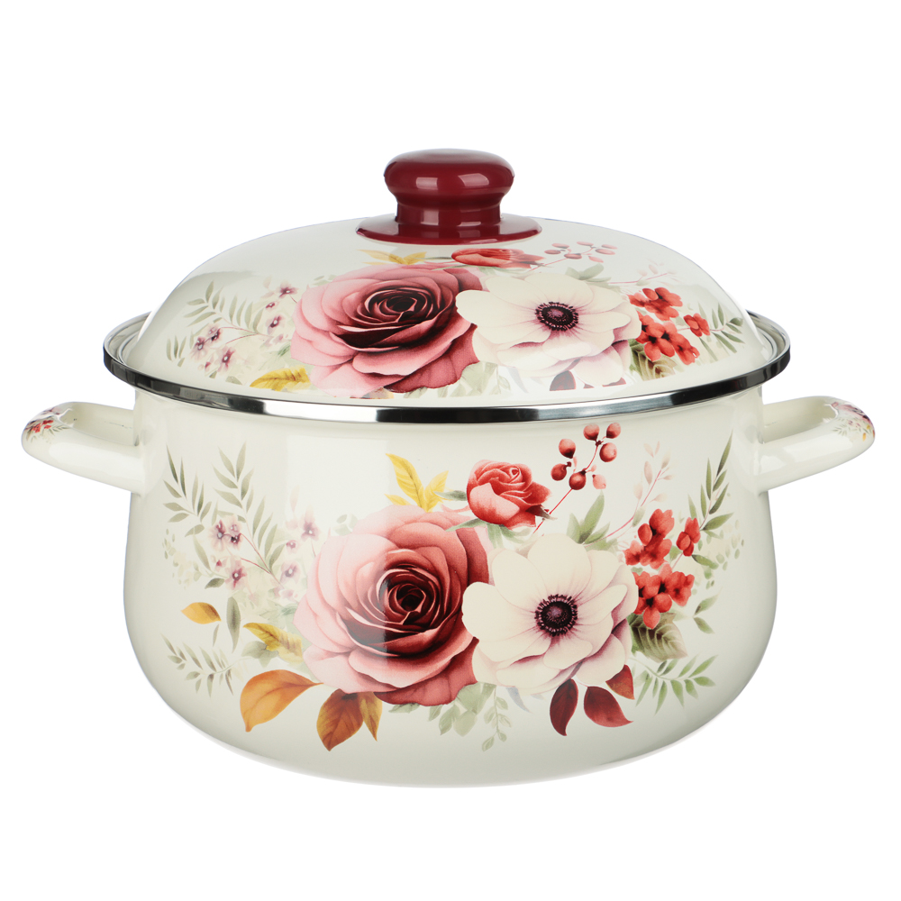 Кастрюля эмалированная VETTA Лаура, 24см, 5л, индукция - #1