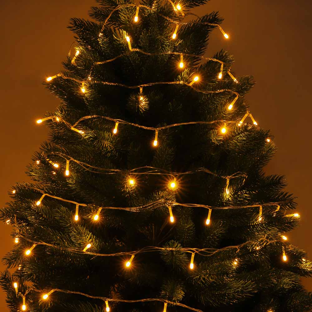 СНОУ БУМ Гирлянда эл. вьюн 10м, 100LED, шампань, 8 режимов, ПВХ прозрачный, 220В - #5