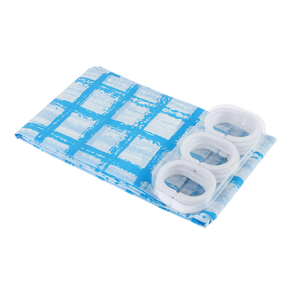 Шторка для ванной тм VETTA Марсельеза, ПЕВА 22 г/м2, 180x180см, 4 дизайна - #7