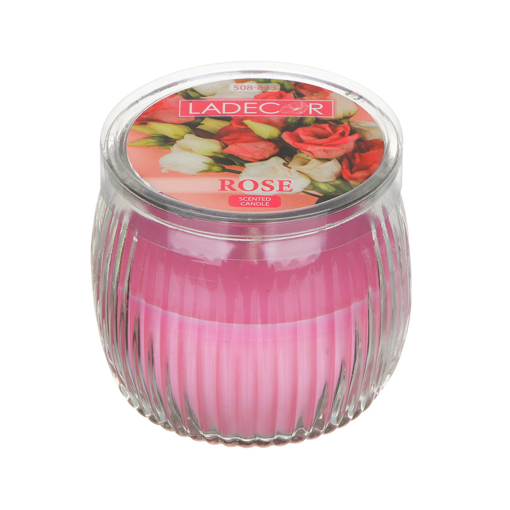 LADECOR Свеча ароматическая в стеклянном подсвечнике, парафин,7x6,5 см, 6 цветов - #2