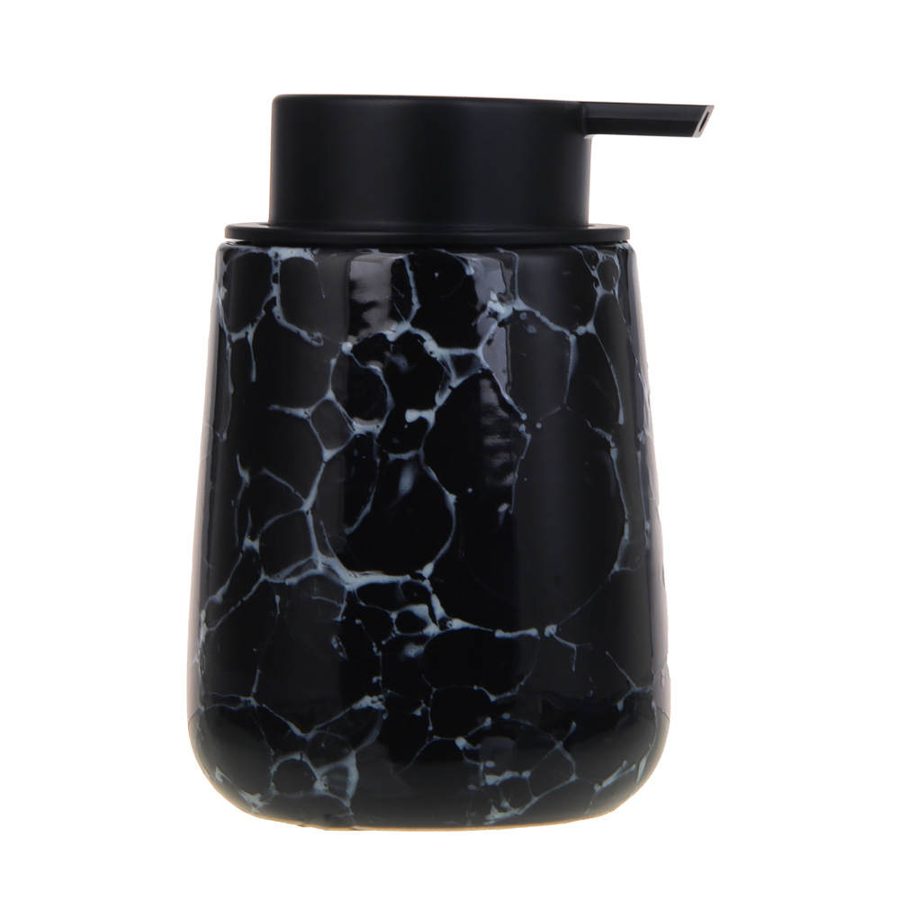 VETTA Дозатор для жидкого мыла, 320 мл, 13x9x9 см, керамика, "Космос", мрамор черный - #2