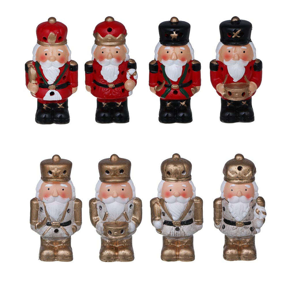 СНОУ БУМ Щелкунчик LED, 7,2x6,5x14,5 см, постоянное свечение, керамика, 2xLR44 - #1