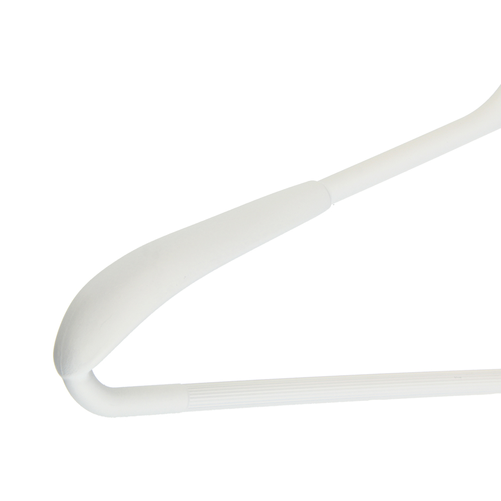 VETTA Вешалка с перекладиной, широкие плечики, 43х21,5х3 см, пластик с покрытием Soft-touch, белая - #4