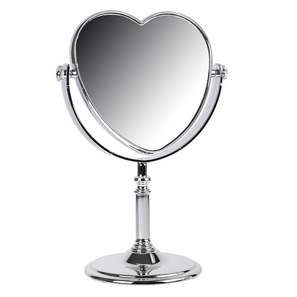 ЮНИLOOK Зеркало настольное, пластик, стекло, 16-17,5x26-28,5см, 3 дизайна - #4