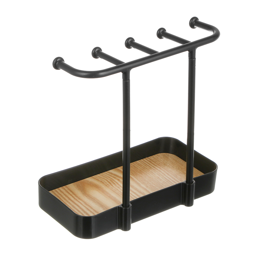 Подставка держатель для украшений, 20x10x19 см, пластик, МДФ, 2 цвета - #6