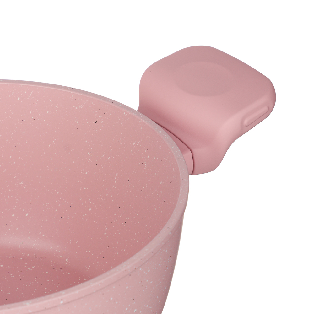 Кастрюля тм SATOSHI Ботаника 2,3л, d20х9см, антипригарное покрытие мрамор, индукция, 3 цвета - #5