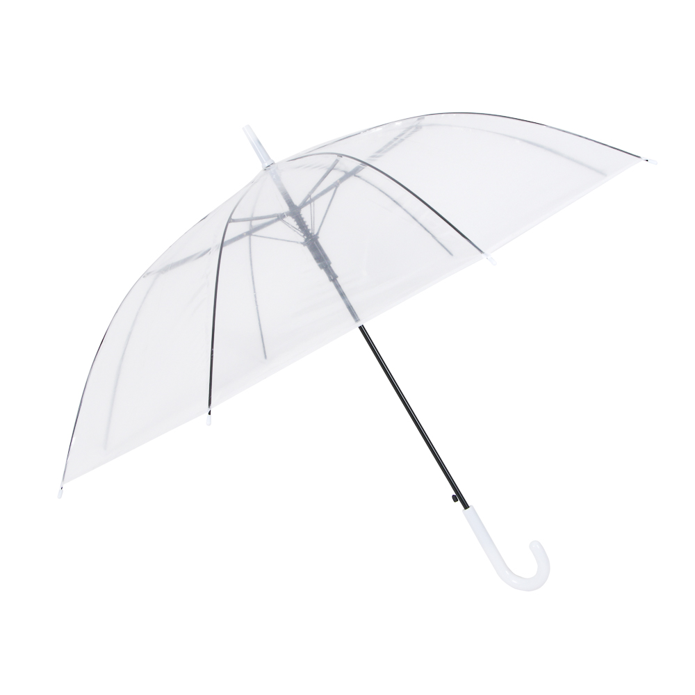 Зонт-трость, прозрачный, металл, пластик, ПВХ, d94см, 8 спиц - #1