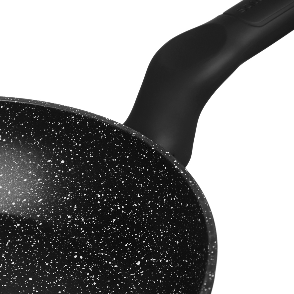 SATOSHI Стоун Сковорода литая с крышкой d26см, антипригарное покрытие мрамор, индукция - #3