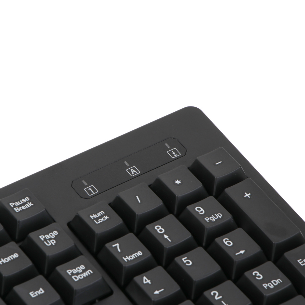 Клавиатура проводная BY PROMO, мембранная, 104кл., белая кириллица, USB, каб. 135см, черный - #6