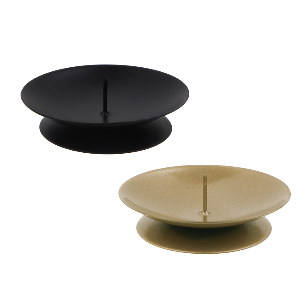 Подсвечник тм LADECOR металлический с иглой, 7,5 см, металл, 2 цвета - #1