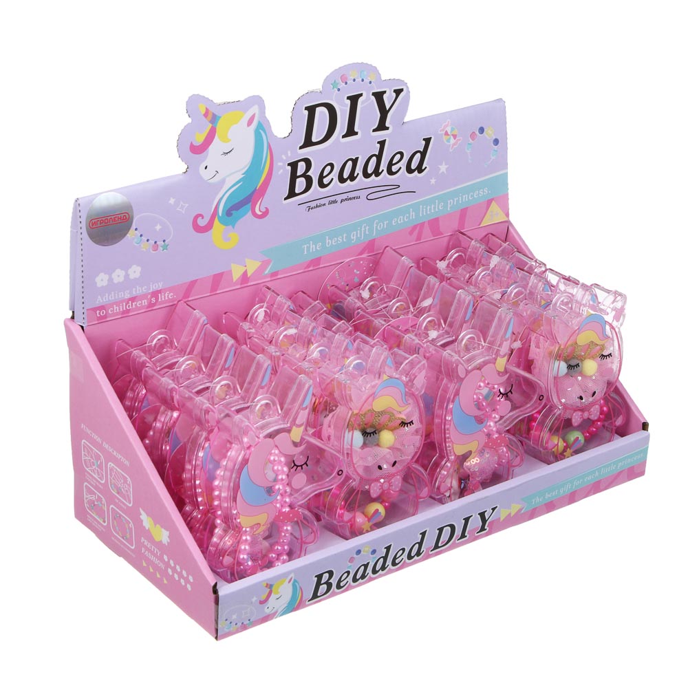 ИГРОЛЕНД Набор бижутерии в боксе "Единорожка" 2 пред., 6,5х12 см, ABS, металл, текстиль, 2 вида - #7