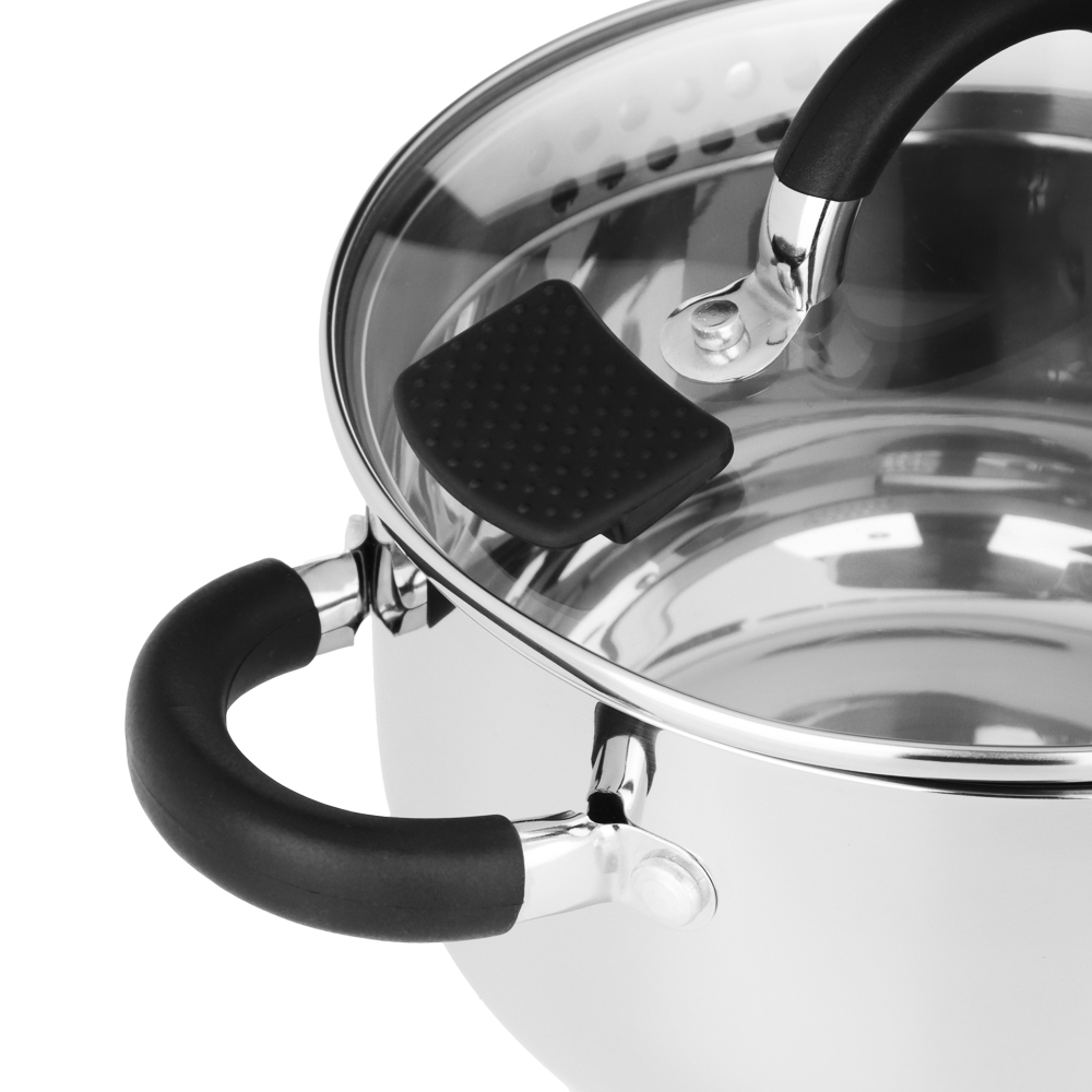 SATOSHI Арбон Кастрюля 18х10,5см, 2,5л, со стекл. крышкой, индукция - #4