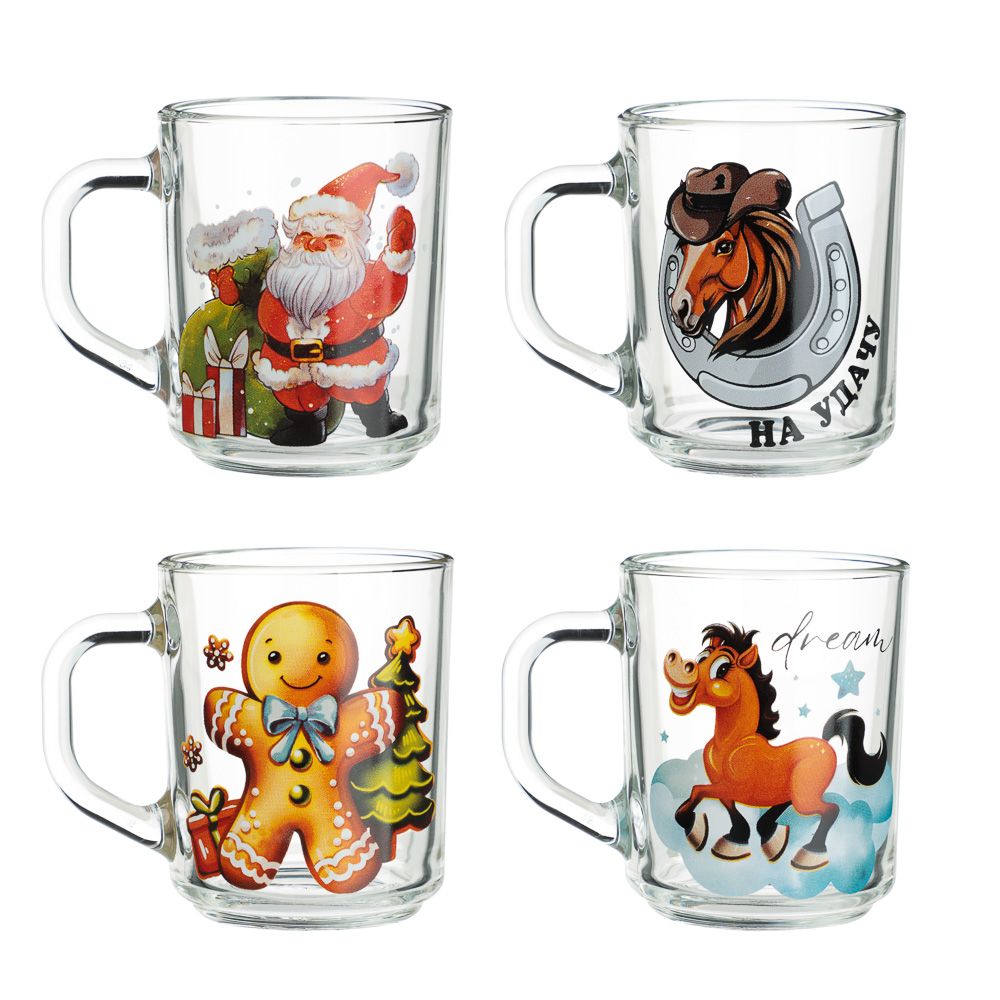 Кружка Символ года 200мл, 4 дизайна, стекло - #1