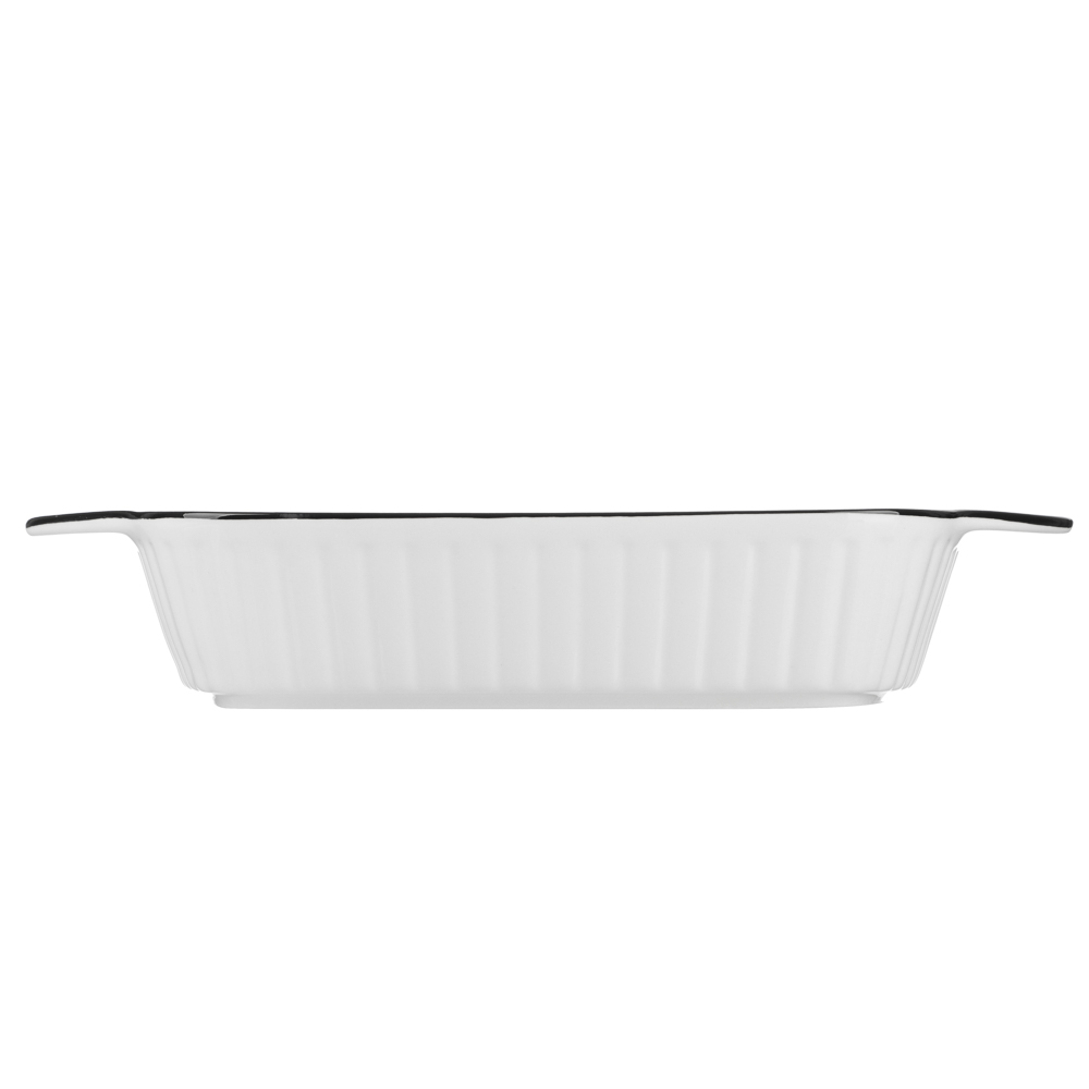 MILLIMI Соло Форма для запекания и сервировки прямоугольная, 800мл, 26,5х14х5см, фарфор - #4