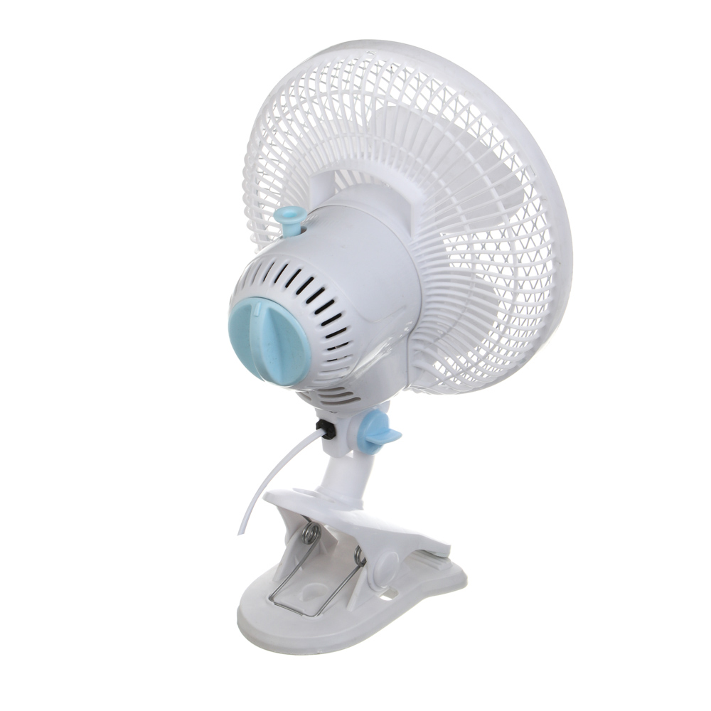 Вентилятор настольный на прищепке тм LEBEN 20Вт, диаметр 23см, 220в, белый - #7