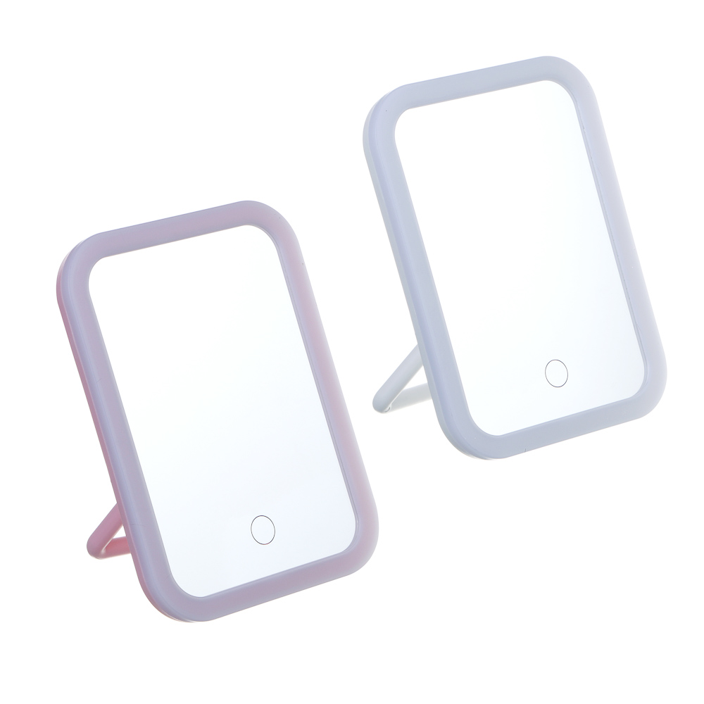 Зеркало настольное тм ЮL. Аженто с LED подсветкой, полипропилен, стекло, 19,5х14,3см, 2 цвета - #1