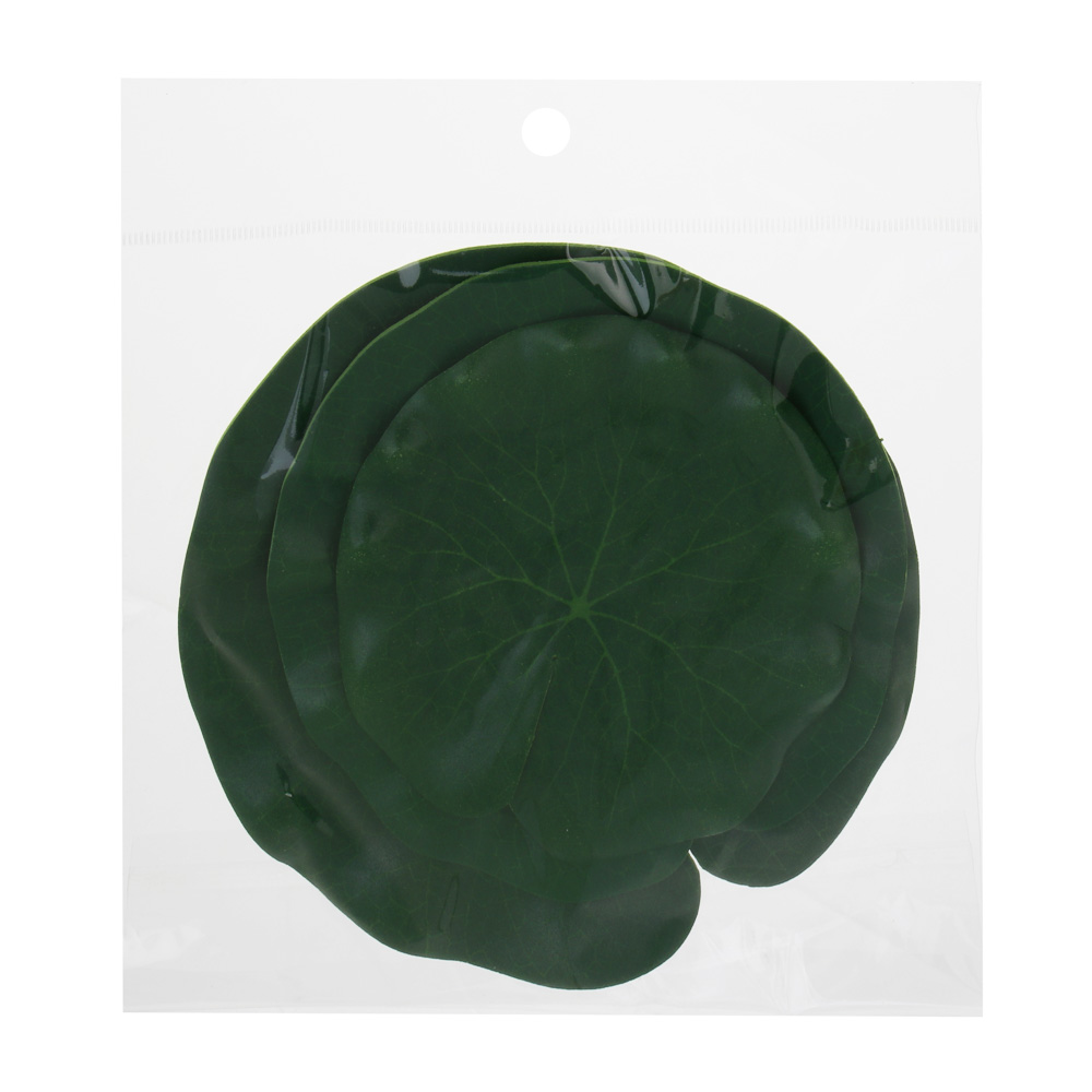 Листья Лотоса для пруда тм INBLOOM, набор 3шт (11, 13, 15 см), ПВХ - #7