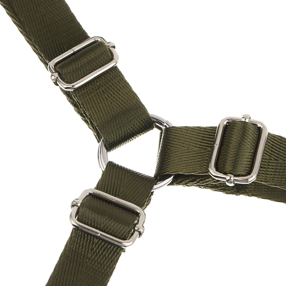 Шлейка для животных тм VETTA, нейлон, хаки/беж, обхват шеи 35-50см, обхват груди 45-55см, размер M - #4