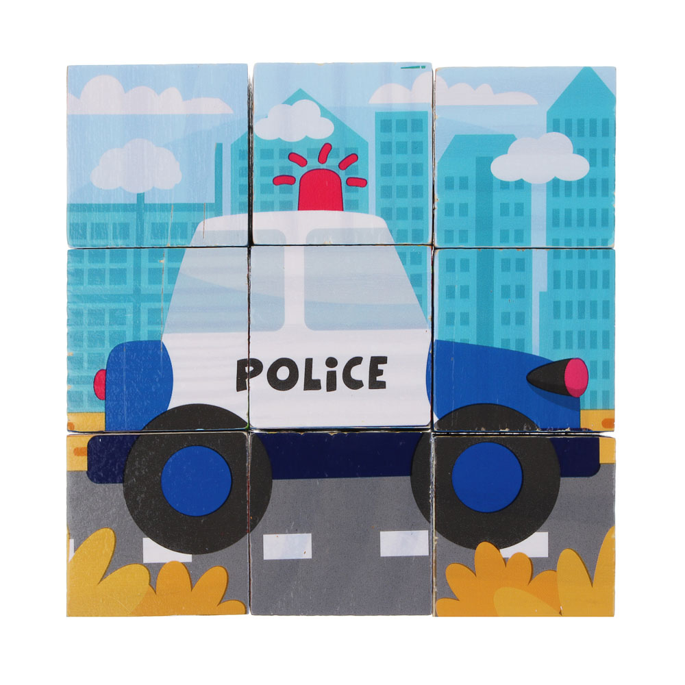 ИГРОЛЕНД Кубики деревянные развивающие для малышей, 13х15см, 4 дизайна, дерево - #14