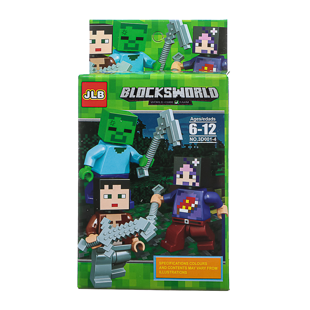 Конструктор "BlocsWorld. Персонажи" 6-12 деталей, ABS, 8х4х14 см, 4 вида - #17