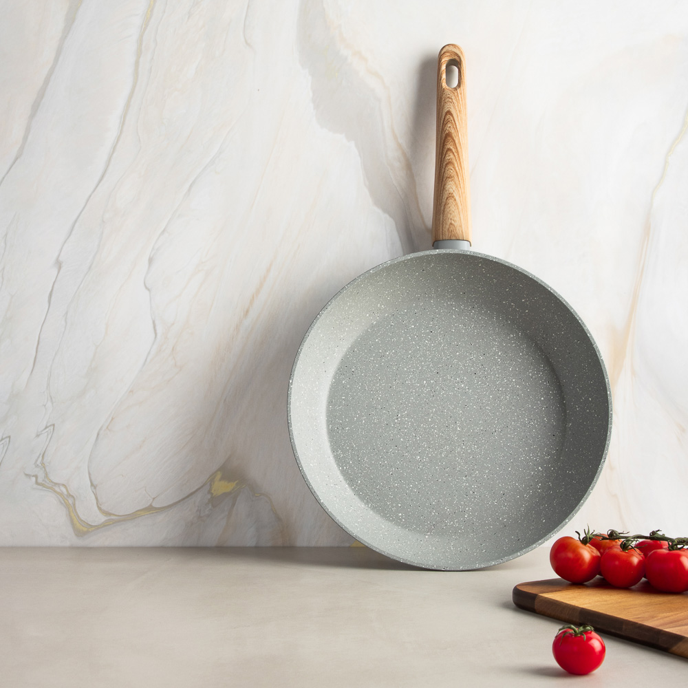 SATOSHI Берг Сковорода литая d28см, антипригарное покрытие Мрамор, индукция - #11